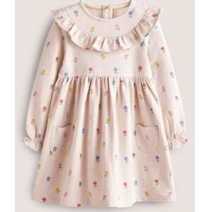 Mini Boden Jersey yoke dress in oatmeal